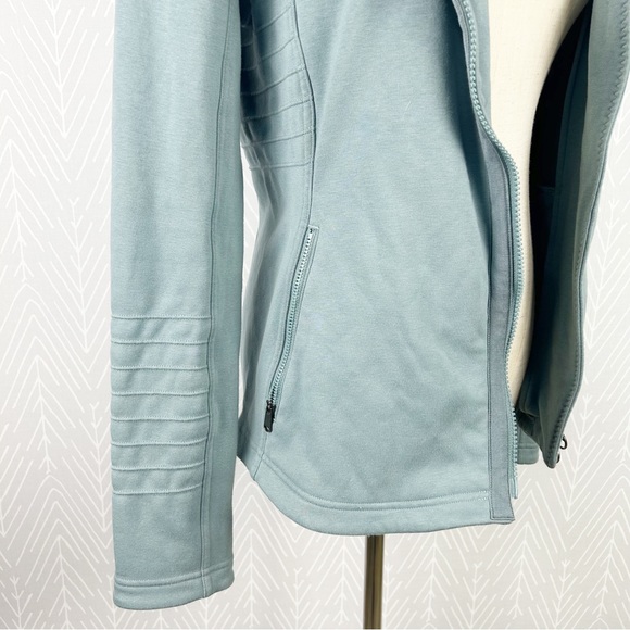ATHLETA MOTO JACKET, Full Zip in Minimalistic Gray. - Picture 4 of 10